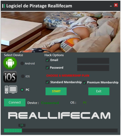 Reallifecam password hack tool